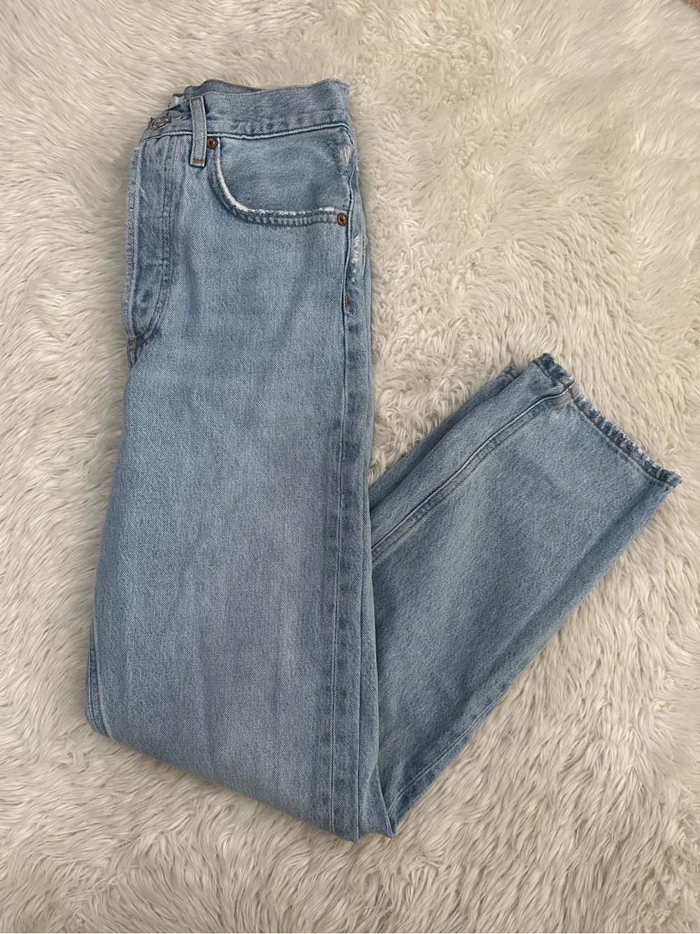 Agolde 90’s Jean Light Blue High-Rise Straight Jeans